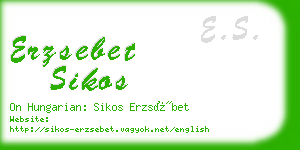 erzsebet sikos business card